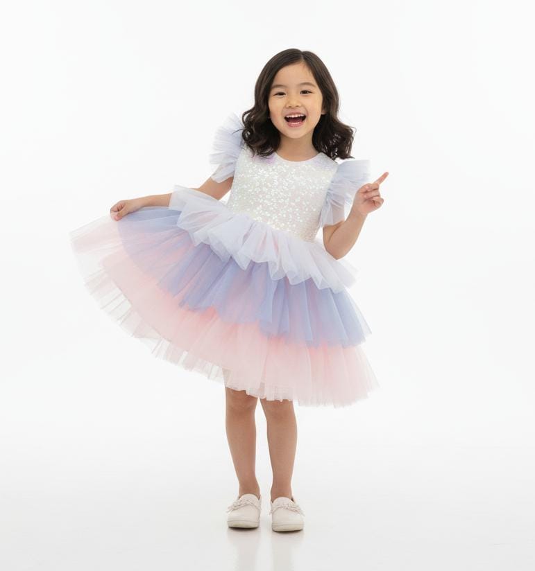 Tutus & Ties Pastel Princess Tier Dress (1-8y)