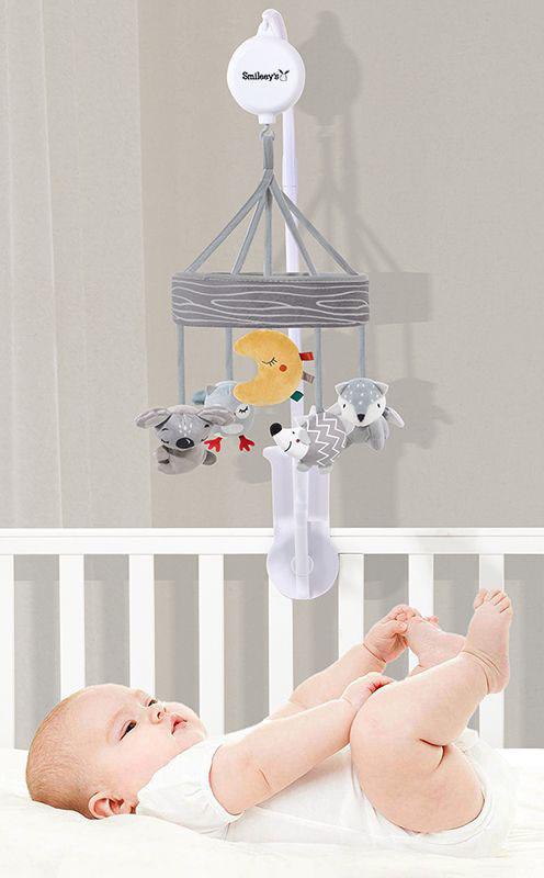 Smileey's Infant Bed Bell Rattle- Moon Bell