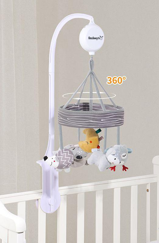 Smileey's Infant Bed Bell Rattle- Moon Bell
