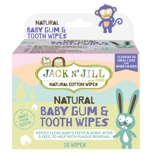 Jack N' Jill Natural Baby Gum & Tooth Wipes (25 Pack)