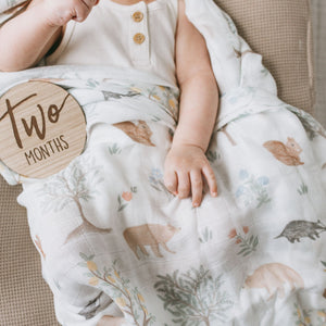 KAYS + KINS Bamboo Swaddle - Woodland Citrus