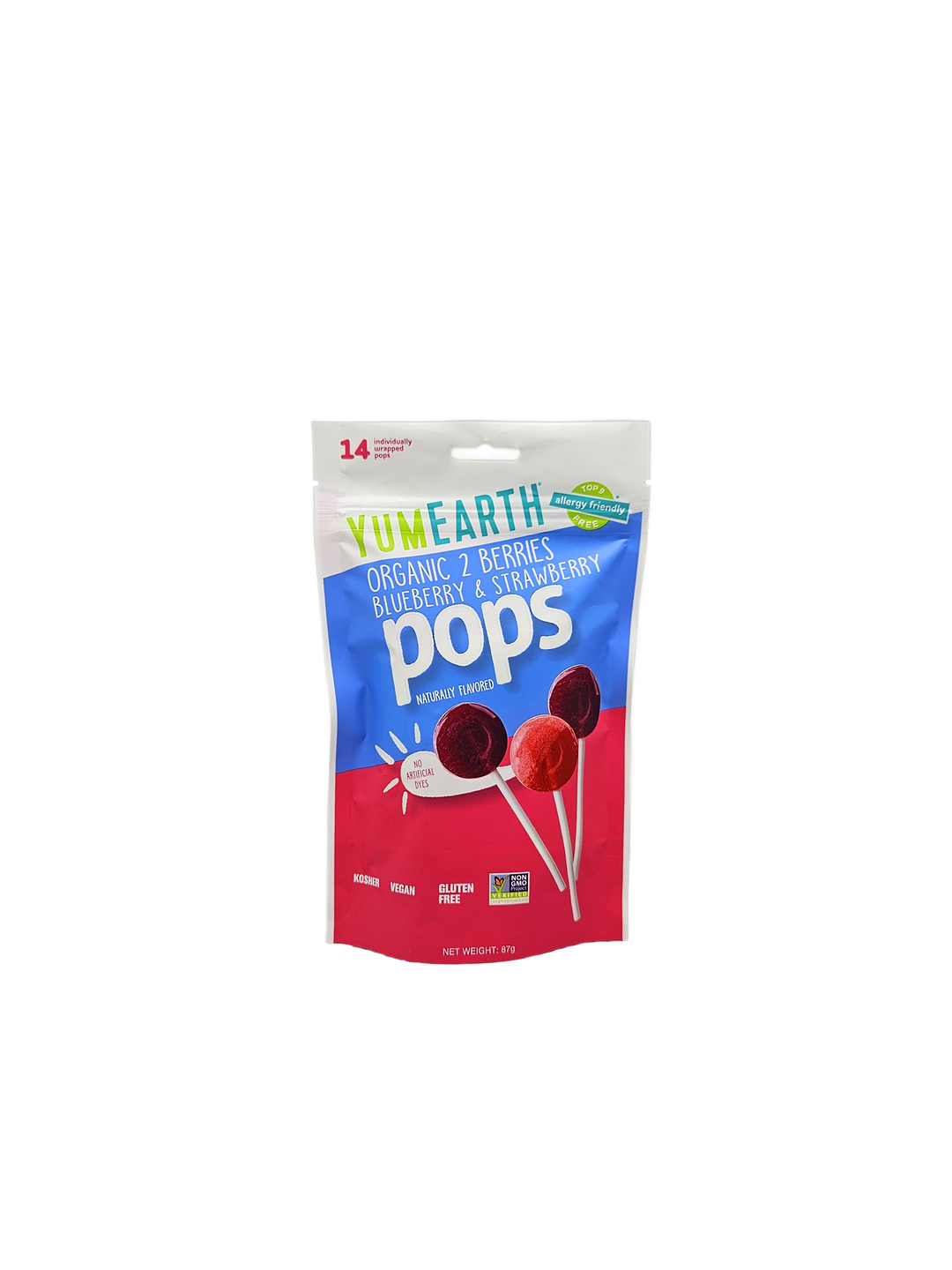 YumEarth Organic Lollipops 2 Berries/Vit C Strawberry & Grape