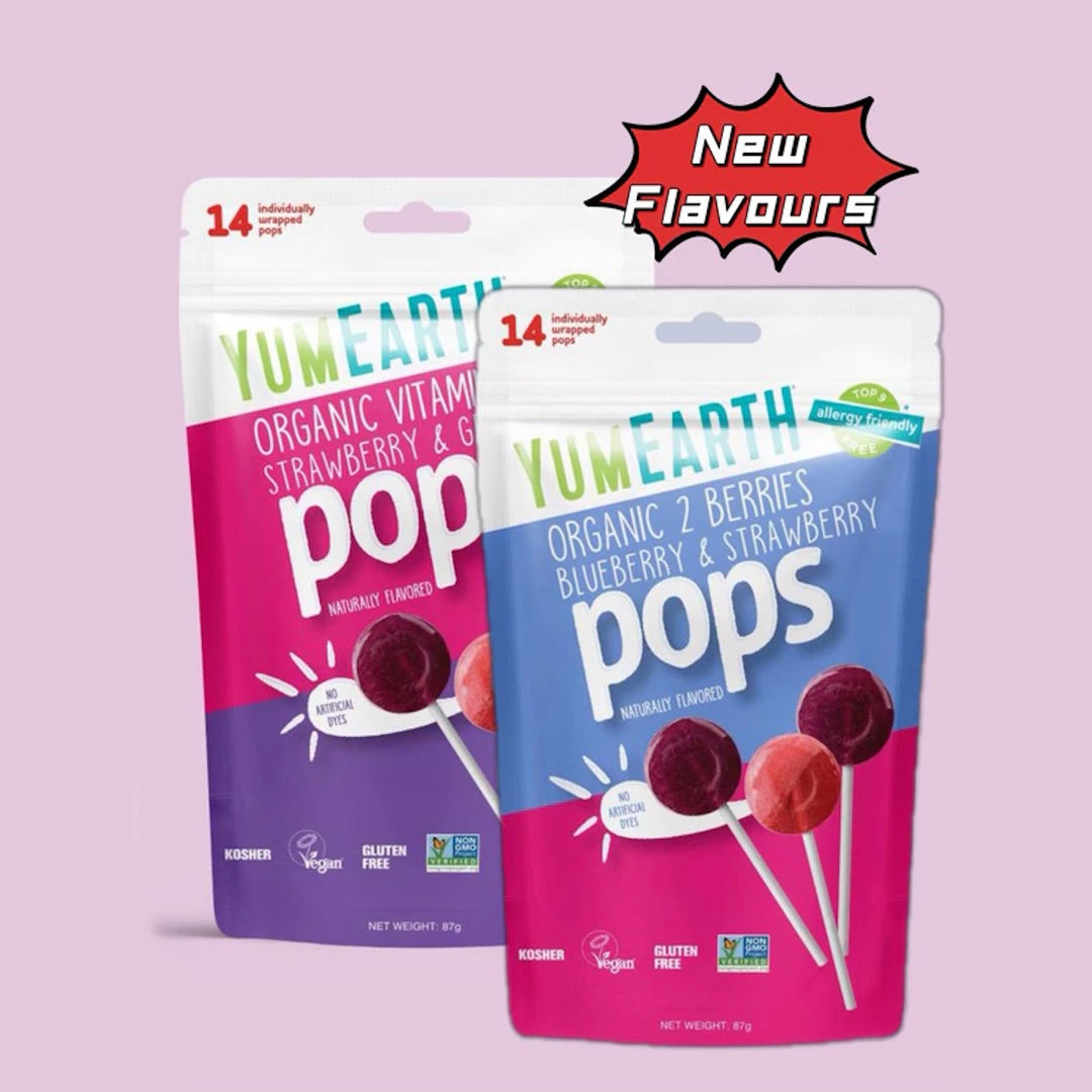 YumEarth Organic Lollipops 2 Berries/Vit C Strawberry & Grape