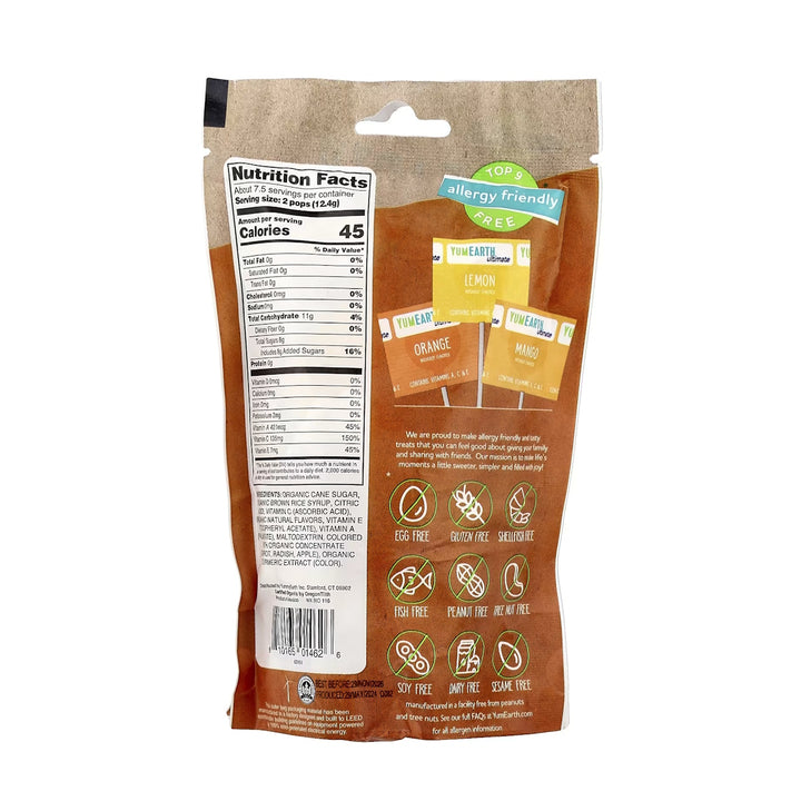 YumEarth Ultimate Organic Anti Oxidant Lollipops 93g