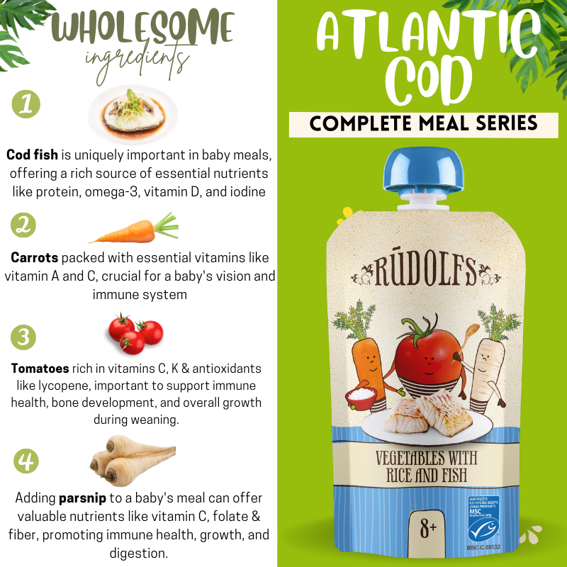 Rudolfs Organic Vegetables With Rice And Fish (8m+)