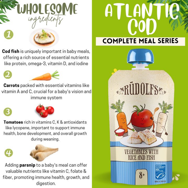 Rudolfs Organic Vegetables With Rice And Fish (8m+)