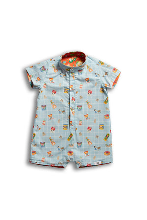 Maison Q Zoophoria Reversible Boy Onesie