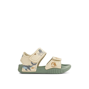 Liewood BLUMER strap sandals in Sea creature / Sandy, side view