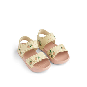 Liewood BLUMER strap sandals in Peach / Sea shell, pair