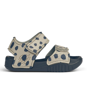 Liewood BLUMER strap sandals in Leo spots / Mist, side view