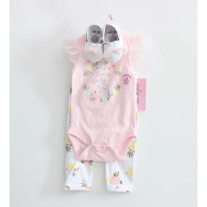 Earth Bebe Romper With Pant & Shoe Set 0-3 months – image 4