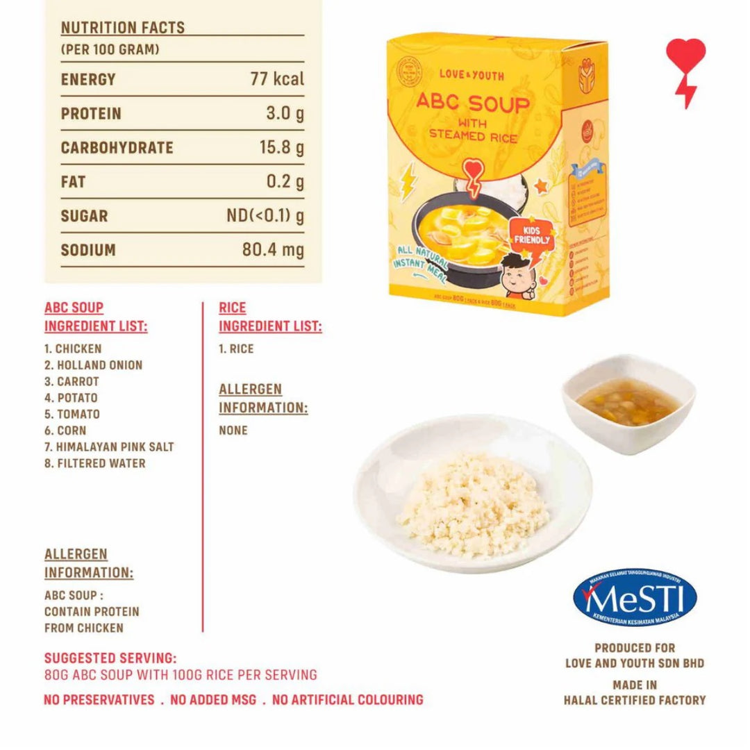 Love & Youth Chicken ABC Soup with Steamed Rice