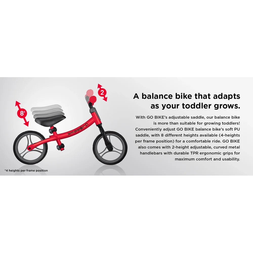 Globber Go Bike Balance Bike - Red - image 2 - Happikiddo.com