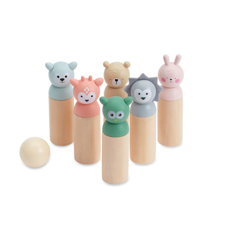 Bubble Wooden Animal Bowling Set