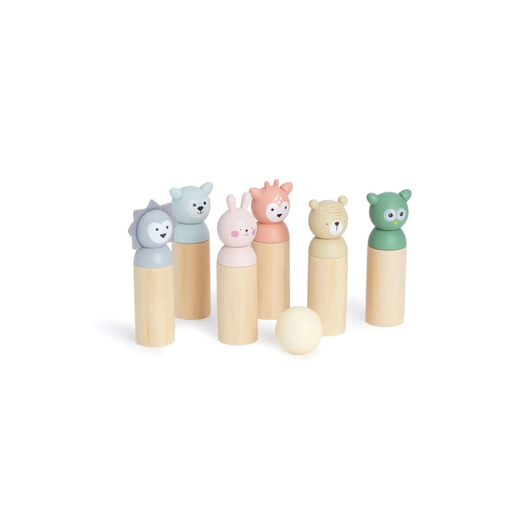 Bubble Wooden Animal Bowling Set