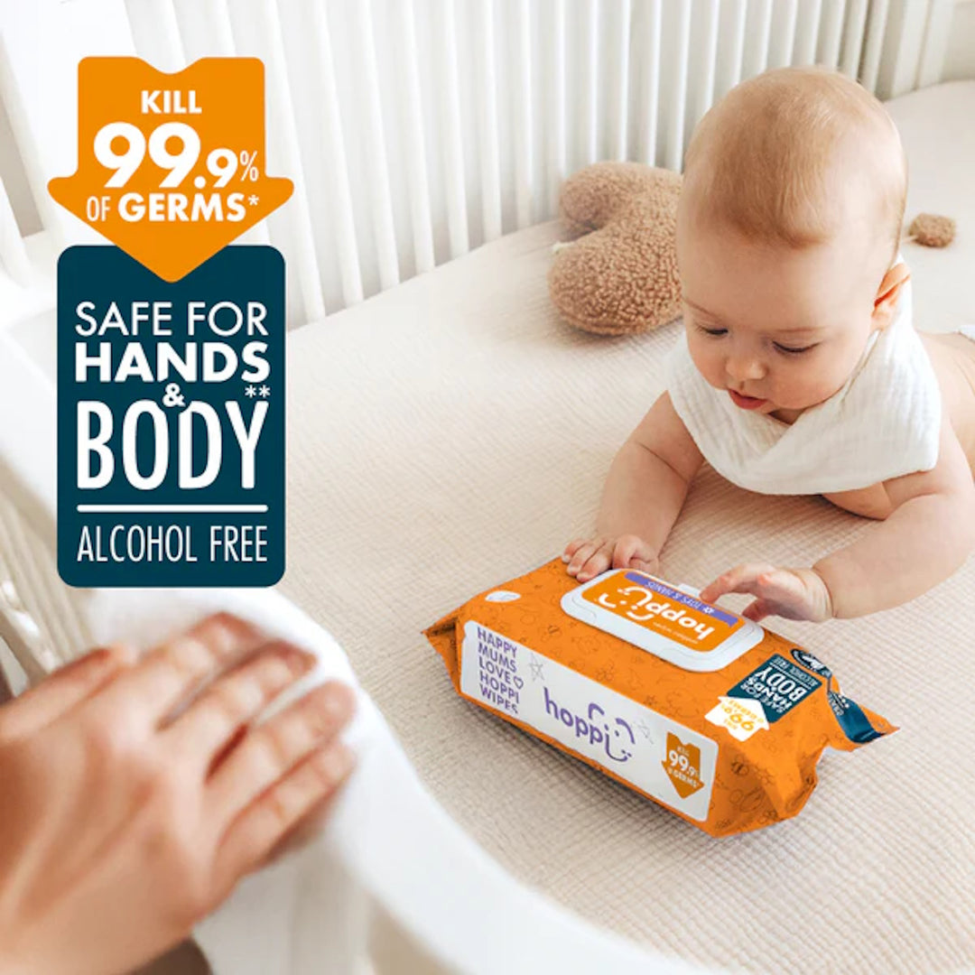 Hoppi Antibacterial Wipes (80 Wipes x 3 Packs)