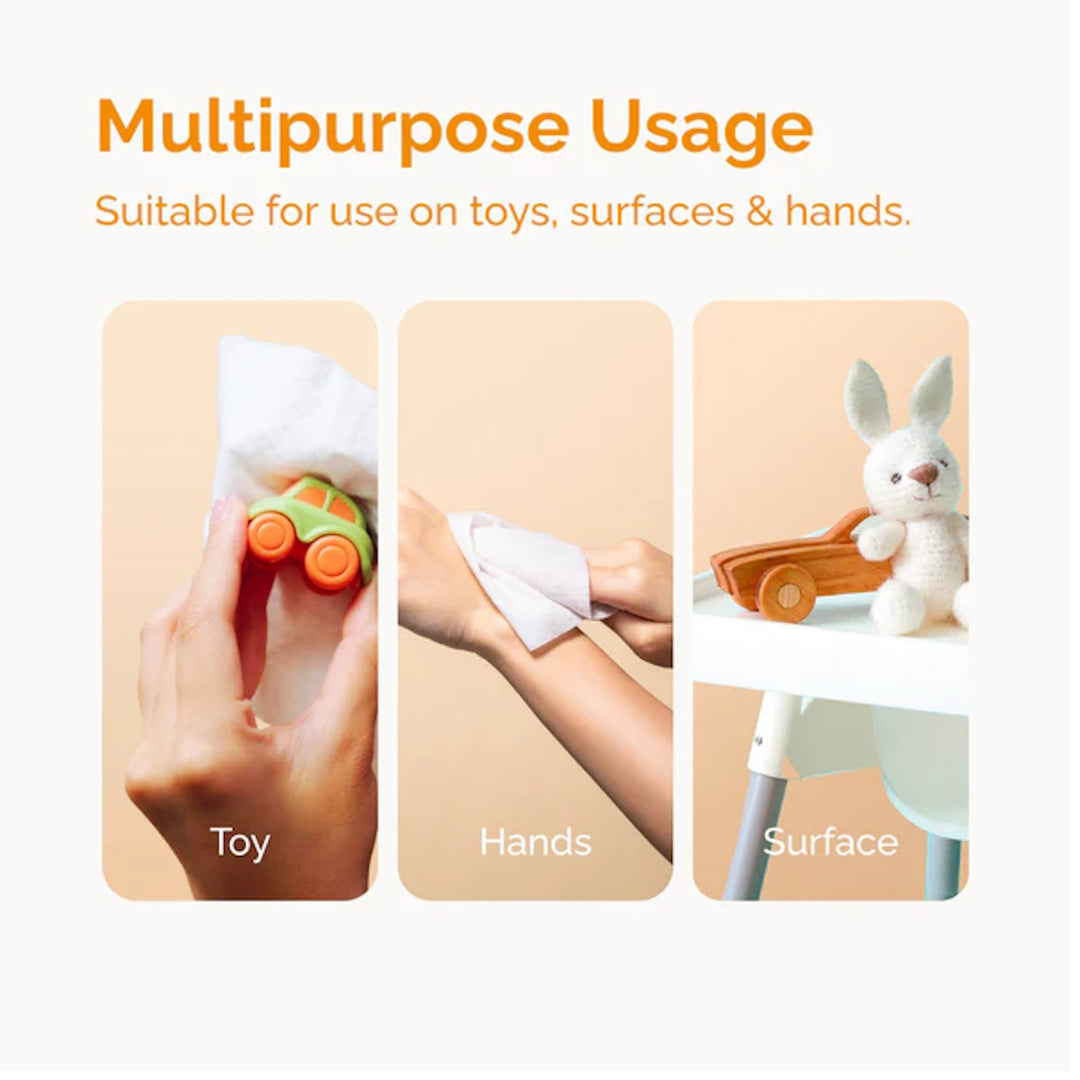 Hoppi Antibacterial Wipes (80 Wipes x 3 Packs)