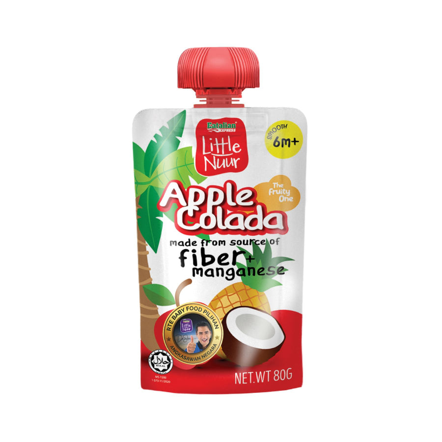 Little Nuur The Fruity One Apple Colada 80g pouch, 6m+