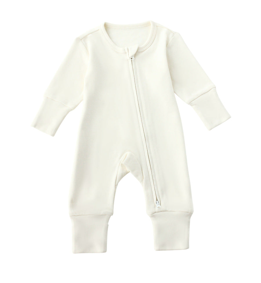 Twinkle Planet Organic Onepiece Pyjamas - Purely Natural, Cream White