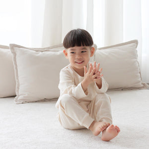 Twinkle Planet Purely Natural long sleeve pyjamas, worn view