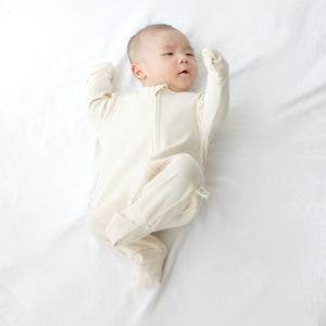 Baby wearing Twinkle Planet Organic Onepiece Pyjamas - Purely Natural
