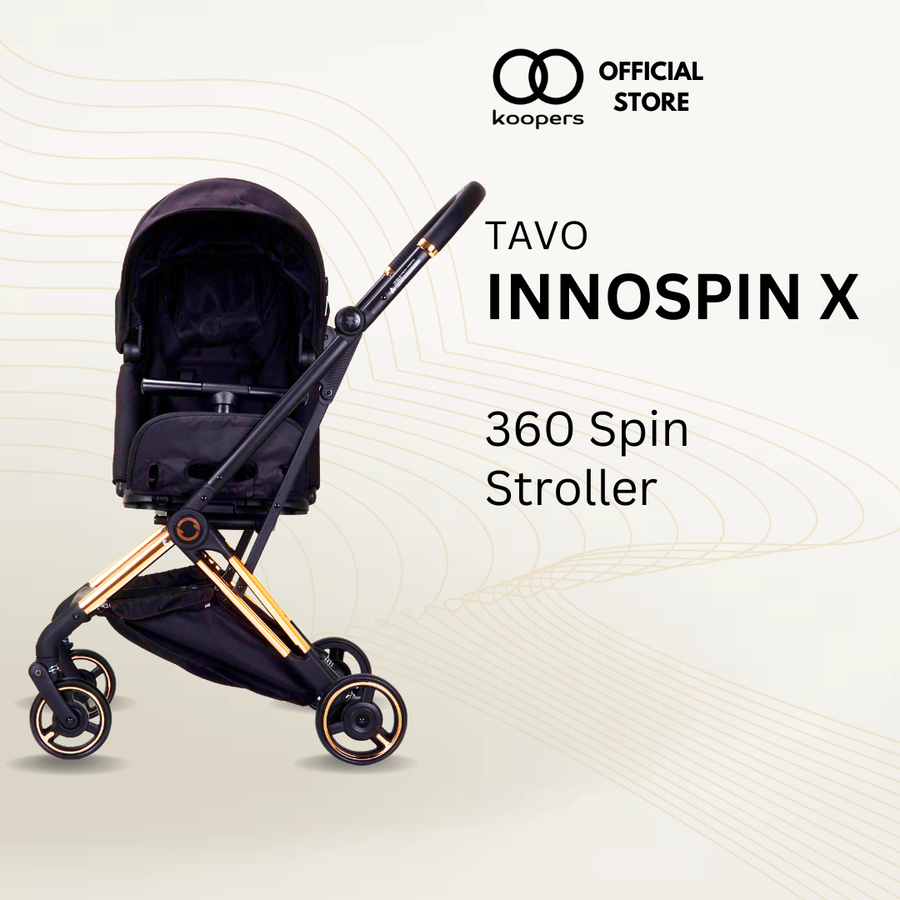 Tavo Innospin X 360 Spin Stroller Rose Gold Deep Black
