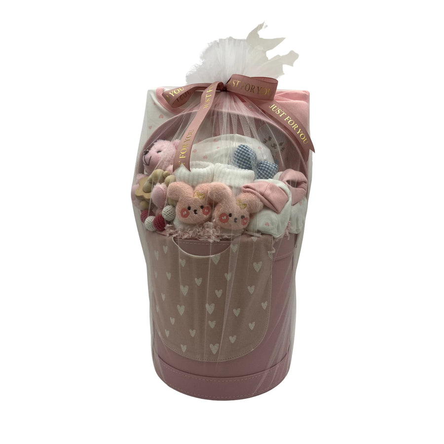 Baby Giftland Snuggle Bear Pink newborn gift hamper