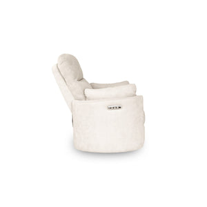 Babyhood Firenza chair in Ivory, angled view showing control panel
