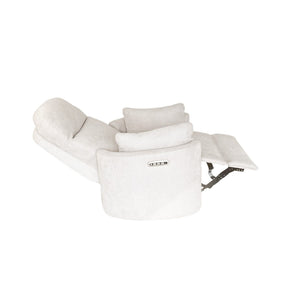 Babyhood Firenza chair in Ivory, fully reclined side view