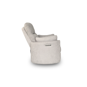 Babyhood Firenza chair in Latte, angled view showing control panel
