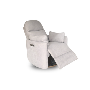 Babyhood Firenza chair in Latte, reclined with leg rest raised