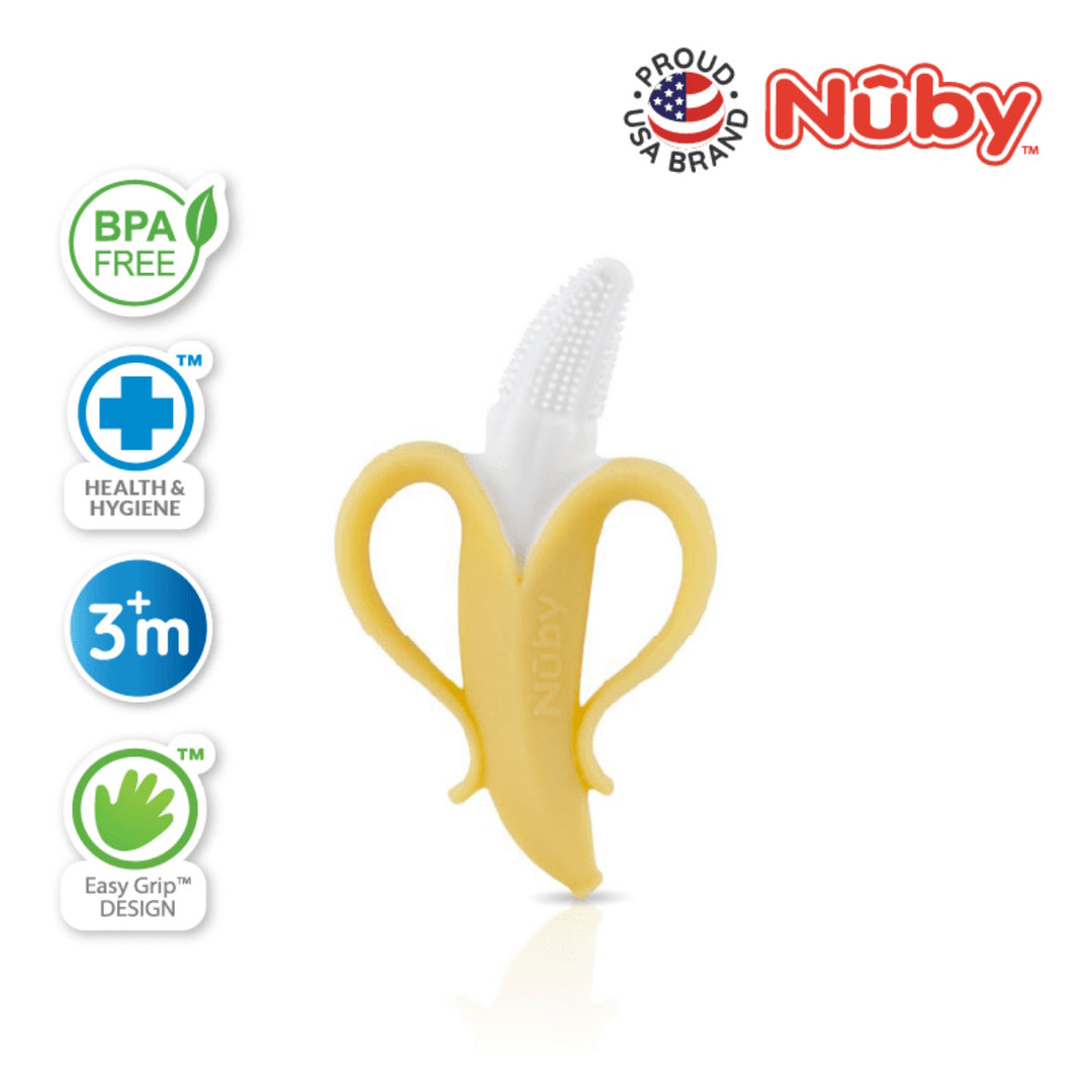Nuby Banana Toothbrush with 360 Degree Bristles