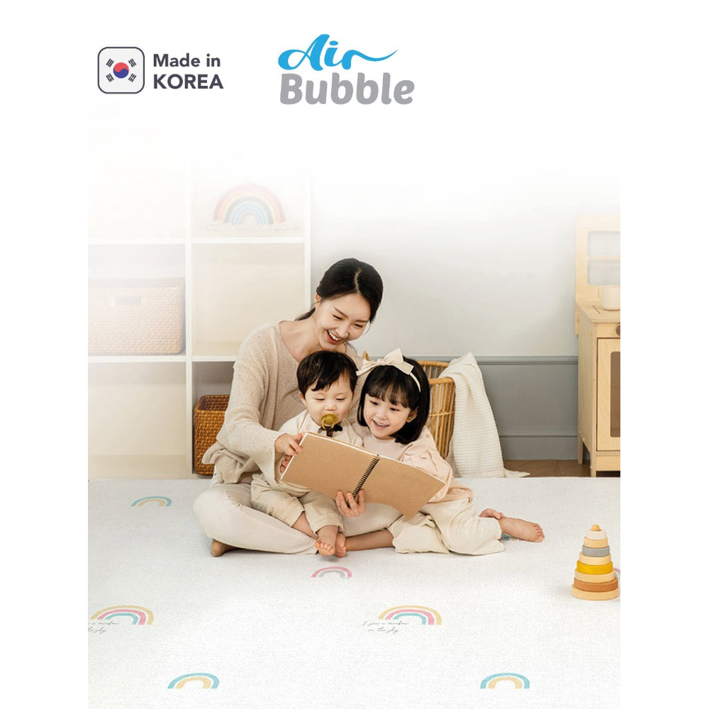 Parklon Air Bubble Up Play Mat - Rainbow Dream / Little Star Light Grey - image 8 - Happikiddo.com