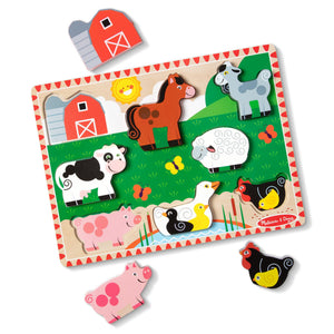 Melissa & Doug Farm Animals Chunky Puzzle - 8 Pieces