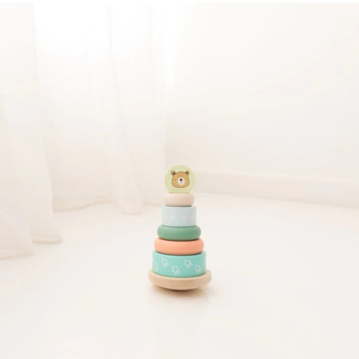 Bubble Wooden Bear Stacking Rings
