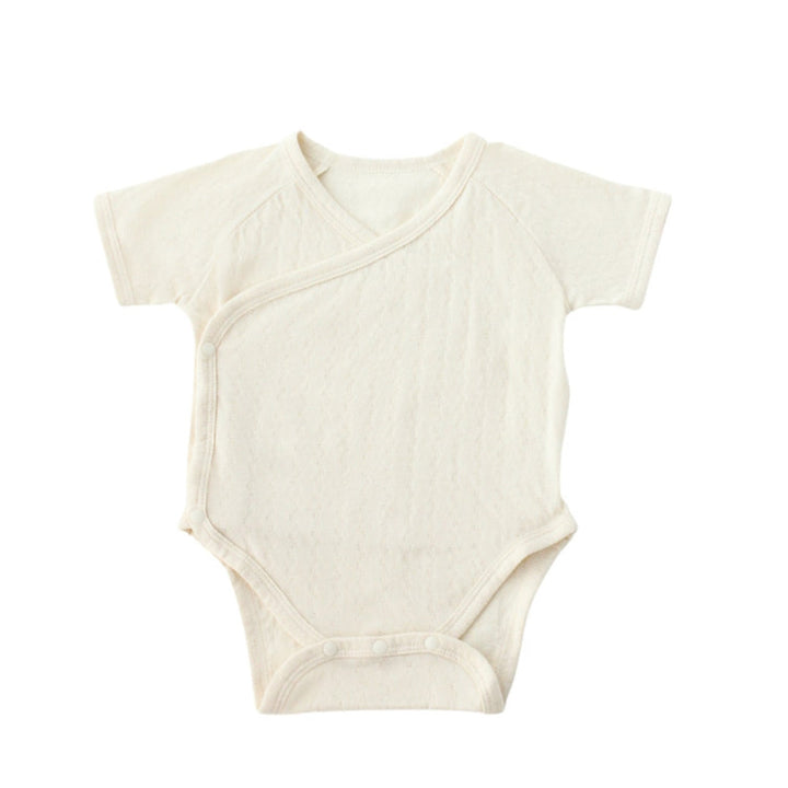 Twinkle Planet Organic Pointelle Kimono Short Sleeve Bodysuit (3-6m)