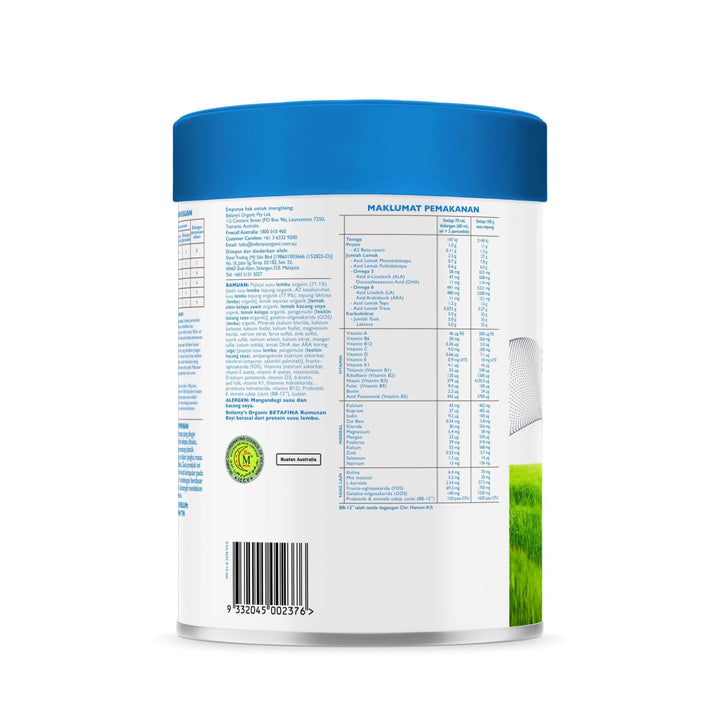 Bellamy’s Betafina Infant Formula (Step 1) 800g (0-12 Months)