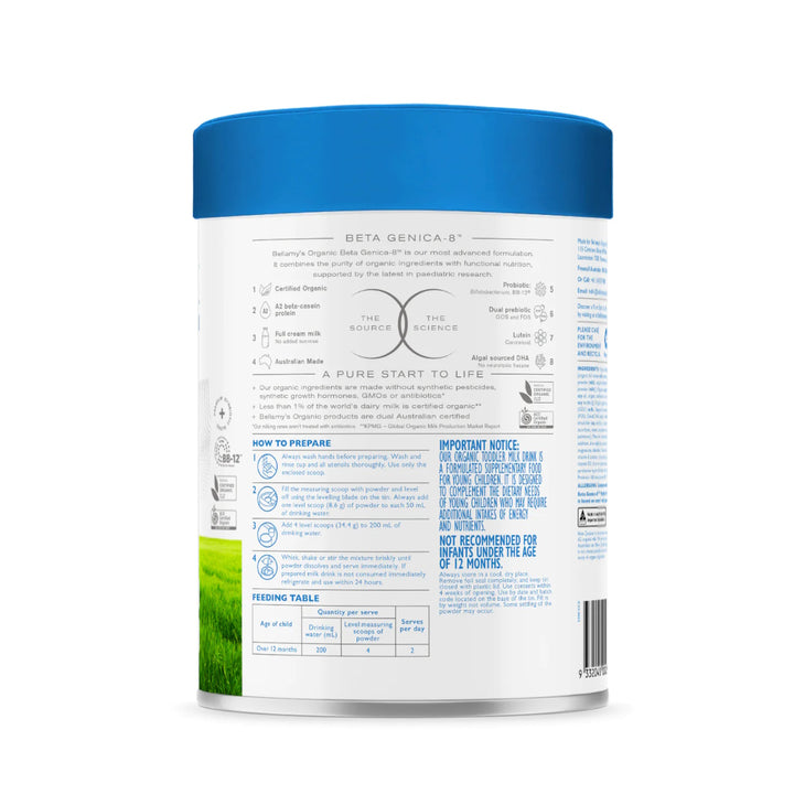 Bellamy's Beta Genica-8 Toddler Milk Drink (Step 3) 800g (12~24 months)