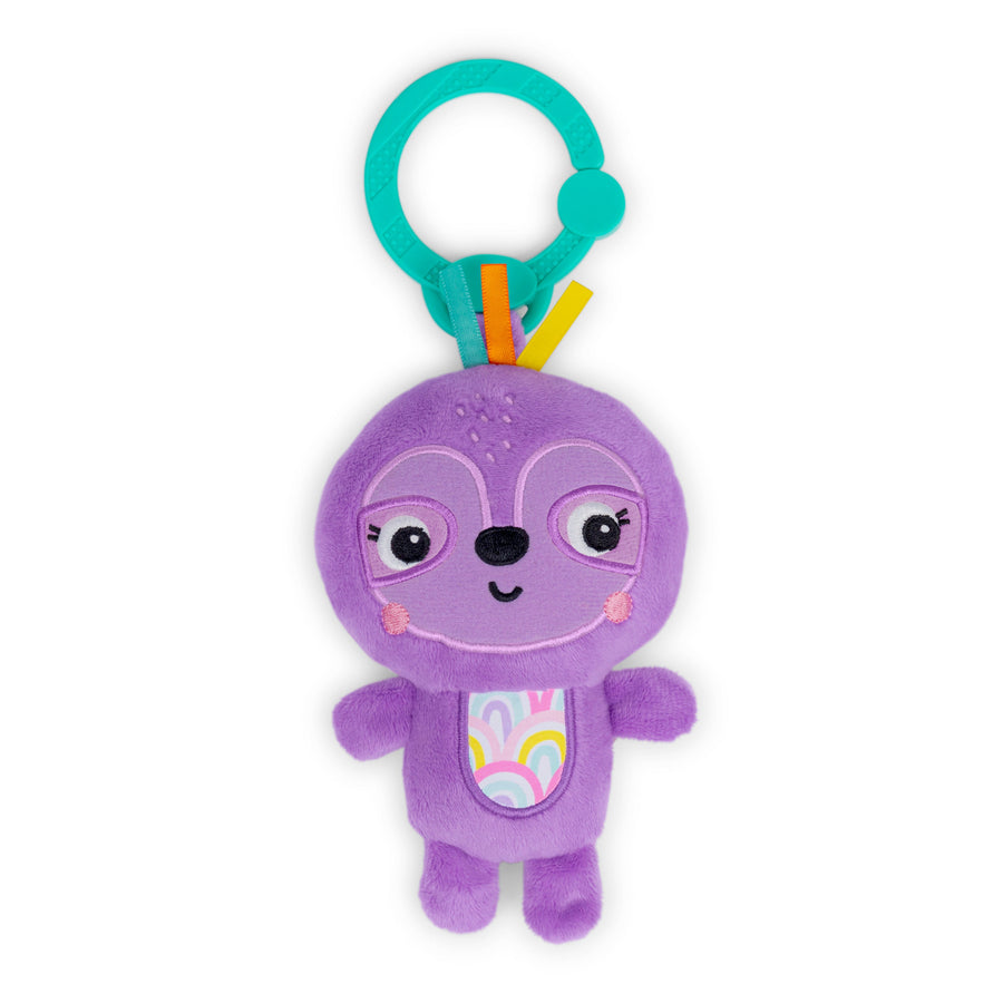 Bright Starts Jingle Joy purple sloth rattle toy