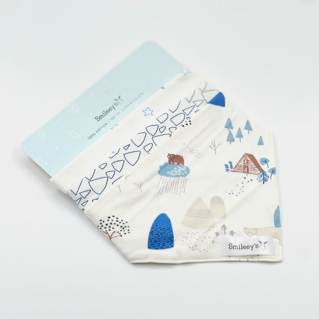 Smileey's 3pcs Bib Assorted (Triangle)