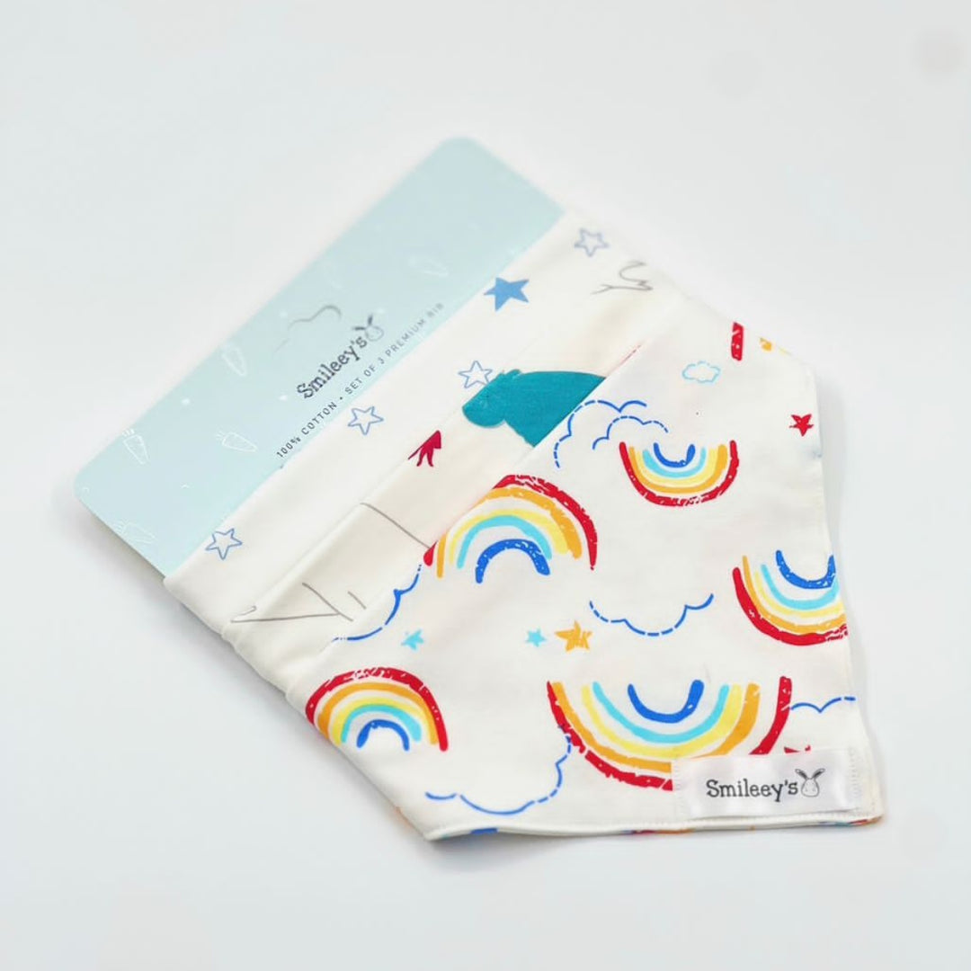 Smileey's 3pcs Bib Assorted (Triangle)