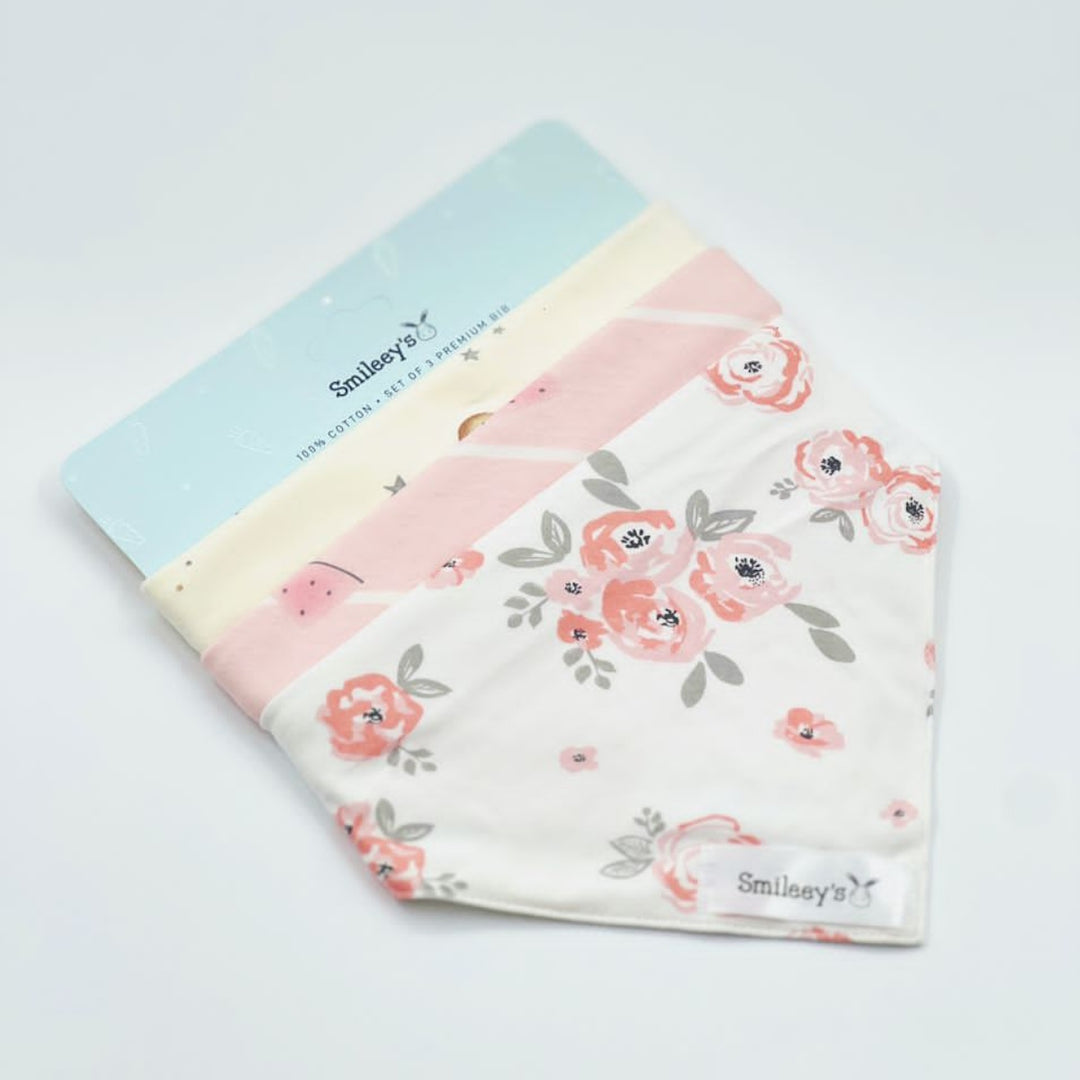 Smileey's 3pcs Bib Assorted (Triangle)