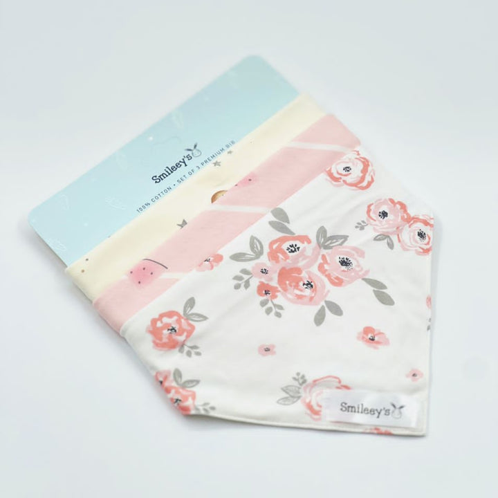 Smileey's 3pcs Bib Assorted (Triangle)