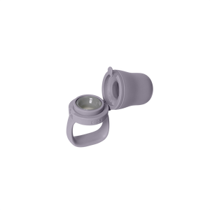 BIBS Baby Feeder Fossil Grey open