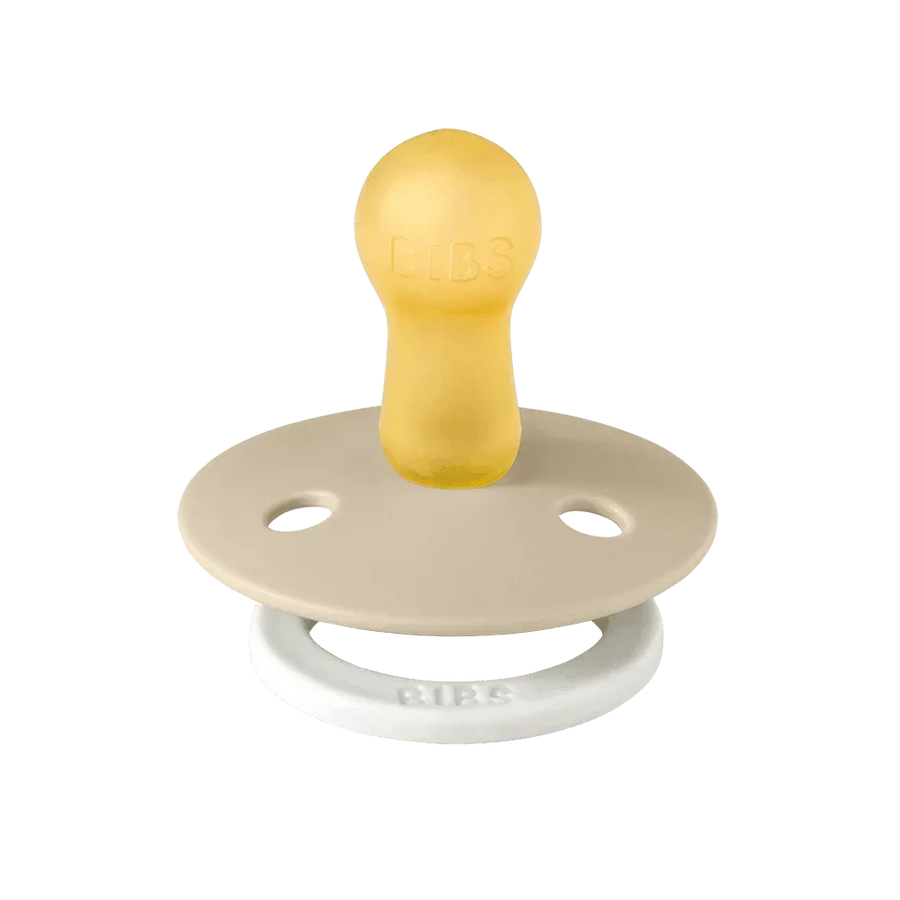 BIBS Colour GLOW pacifier round latex, Vanilla