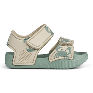 Liewood BLUMER strap sandals in Crab / Sandy, side view