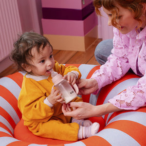 BIBS silicone bottle teat in use