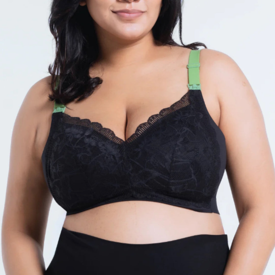 Bmama Premium Green Tea Lace Top Open Nursing Bra