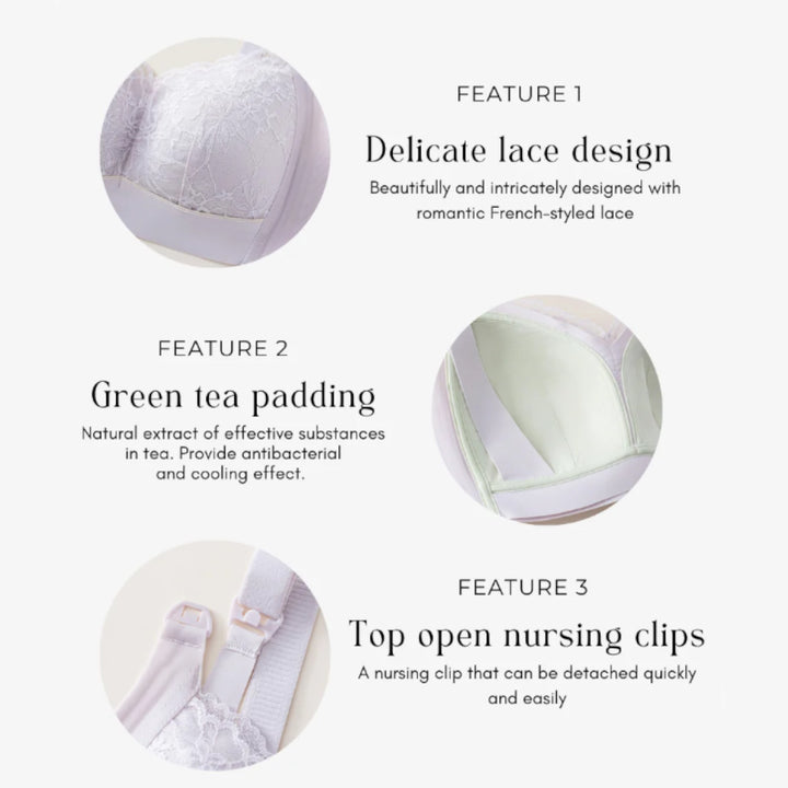 Bmama Premium Green Tea Silicone Grip Top Open Nursing Bra