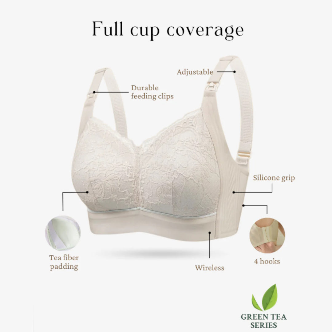 Bmama Premium Green Tea Silicone Grip Top Open Nursing Bra